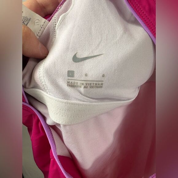 Nike Women's One-piece Swimsuit Pink/Purple trim size Large - Picture 7 of 10